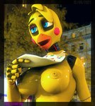 breasts female machine nipples solo disembowell_(artist) fnafgamern c4d five_nights_at_freddy's five_nights_at_freddy's_2 scottgames toy_chica_(fnaf) toy_chica_(psychojohn2) animatronic avian bird chicken galliform gallus_(genus) phasianid robot 3d_(artwork) cinema_4d_(artwork) digital_media_(artwork) hi_res