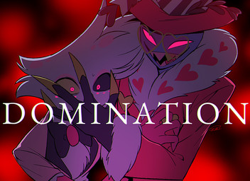 abstract_background ambiguous_gender anthro black_sclera bow_tie chest_tuft claws clothing coat duo eyewear glasses hair hand_on_face hat headgear headwear heart_glasses heart_symbol looking_at_another open_mouth open_smile pink_clothing pink_eyes pink_hat pink_headwear pink_sclera sharp_teeth smile teeth text top_hat topwear tuft white_hair yellow_sclera enaic31 dustcell hazbin_hotel hellaverse angel_dust valentino_(hazbin_hotel) arachnid arthropod insect lepidopteran moth spider 2024 digital_media_(artwork) english_text hi_res