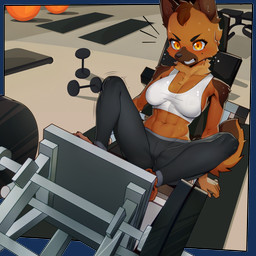 abs anthro barefoot biped blush bodily_fluids bottomwear bra breasts clenched_teeth clothed clothing exercise feet female female_anthro fingers fur gym hair muscular muscular_anthro muscular_female navel pants public sitting solo sports_bra spread_legs spreading sweat sweatdrop tail teeth toes topwear underwear weightlifting workout sicmop canid canine canis domestic_dog german_shepherd herding_dog mammal pastoral_dog absurd_res digital_media_(artwork) hi_res