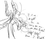 anthro breasts cunnilingus female feral hard_vore oral sex unwilling_prey vaginal vore josycid arthropod canid canine insect mammal mantis monochrome