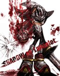 armor blood bodily_fluids male melee_weapon solo sword weapon sega sonic_and_the_black_knight sonic_storybook_series sonic_the_hedgehog_(series) shadow_the_hedgehog sir_lancelot_(sonic_and_the_black_knight) eulipotyphlan hedgehog mammal 4:5