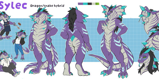 anthro areola biped bottomwear breasts butt claws clothed clothed_anthro clothed_male clothing countershade_torso countershading featureless_breasts featureless_crotch feet female fingers front_view fully_clothed fully_clothed_anthro fully_clothed_male hair horn looking_at_viewer male navel nipples nude nude_anthro nude_female nude_male rear_view sitting smile solo standing stripes tail teeth toes tongue topwear mocha-wing mythology sylec dragon hybrid mythological_creature mythological_scalie reptile scalie snake 2026 digital_drawing_(artwork) digital_media_(artwork) hi_res