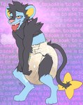 ageplay air_puff anthro arms_down big_diaper black_body black_fur blue_body blue_fur bodily_fluids diaper digitigrade fangs fur genital_fluids hypnosis hypnotic_eyes infantilism male mind_control multicolored_body multicolored_fur open_mouth roleplay solo standing tail teeth tongue tongue_out two_tone_body two_tone_fur unclean_diaper urine used_diaper wet_diaper wetting wetting_diaper yellow_inner_ear padded_red_dragon nintendo pokemon generation_4_pokemon luxray pokemon_(species) hi_res