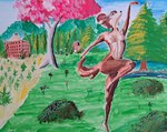 absurd_res anthro apodiform areola avian beastars bird blue_eyes breasts brown_body brown_fur cabin canid canine canis cherry_blossom countershade_face countershade_neck countershade_torso countershading curvy_figure feet female flower forest forest_background fur gotadraw hi_res hourglass_figure hummingbird innocence juno_(beastars) mammal mixed_media mountain nature nature_background navel nipples nude nudist one_leg_up painting_(artwork) plant pond public public_nudity raised_leg reaching running school solo tan_body tan_fur thick_thighs tiptoes traditional_media_(artwork) tree wolf