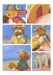 absurd_res alolan_form alolan_raichu anthro arousal_focus aroused aroused_by_another balls beach bodily_fluids building clothed clothing comic dialogue duo english_text erection generation_1_pokemon generation_7_pokemon genital_fluids genitals gralicbutter hi_res hiding_erection male male/male nintendo penis pokemon pokemon_(species) precum raichu regional_form_(pokemon) sea seaside sitting sky tail text throbbing throbbing_penis water