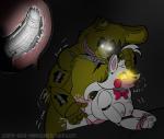 abdominal_bulge ambiguous_penetration animatronic anthro bodily_fluids bound breasts canid canine corpse cum cum_inside drooling duo felinesyndr0me female female_penetrated five_nights_at_freddy's five_nights_at_freddy's_2 five_nights_at_freddy's_3 fox from_behind_position genital_fluids genitals glowing glowing_eyes hair head_tuft hi_res internal lagomorph leporid machine male male/female male_penetrating male_penetrating_female mammal mangle_(fnaf) metal_penis orgasm penetration penile penis pulling_hair rabbit robot saliva scottgames sex springtrap_(fnaf) touching_hair tuft