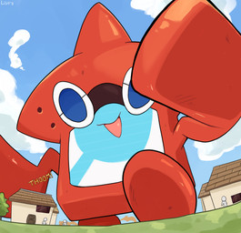 ambiguous_gender blue_pupils building day group house macro open_mouth open_smile outside pokedex pupils red_body smile solo_focus sound_effects text thoom walking listrymistery nintendo pokemon anon generation_4_pokemon humanoid pokemon_(species) rotom rotom_pokedex 2024 absurd_res artist_name digital_drawing_(artwork) digital_media_(artwork) hi_res