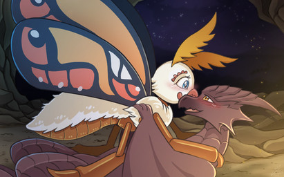 blue_eyes blush cave duo female female_on_top feral fur interspecies lying male male/female male_on_bottom night on_back on_bottom on_top open_mouth romantic romantic_ambiance romantic_couple tongue tongue_out yellow_eyes vavacung godzilla_(series) mothra_(series) toho mothra rodan_(toho) arthropod insect kaiju lepidopteran moth prehistoric_species pterosaur reptile scalie 2021 digital_media_(artwork)