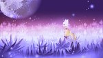 anthro black_eyes clothed clothing cosmic_background flower fur galaxy male planet plant sky solo star universe white_body white_fur ekidl_goyun_orv nine_sols red_candle_games yi_(nine_sols) felid feline mammal solarian absurd_res hi_res