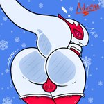 against_surface against_window anthro anthrofied big_butt big_tail bubble bubble_butt bulge butt butt_focus christmas christmas_clothing christmas_stocking clothing femboy generation_2_pokemon gloves handwear holidays huge_butt legendary_pokemon long_tail looking_at_viewer looking_back lugia male motion_lines multicolored_body multicolored_scales nintendo on_glass pokemon pokemon_(species) pokemorph rear_view scales snowflake_background solo tail thick_thighs two_tone_body two_tone_scales underwear wide_hips