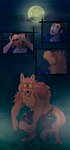 anthro fur hair male open_mouth simple_background solo species_transformation transformation crazy-z mythology twitter canid canine canis human humanoid mammal mythological_canine mythological_creature werecanid werecanine werecreature werewolf wolf absurd_res comic hi_res