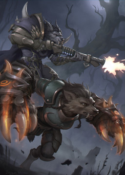 action_pose anthro armor braided_hair brown_body brown_fur brown_hair duo fangs female female_anthro fur grey_body grey_fur gun hair holding_gun holding_melee_weapon holding_object holding_ranged_weapon holding_weapon male male_anthro melee_weapon moon outside plant plate_armor pose ranged_weapon shooting_gun teeth tree weapon joseph_weston blizzard_entertainment warcraft canid mammal werecanid werecreature worgen absurd_res hi_res