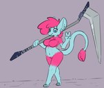 anthro breasts female melee_weapon polearm scythe weapon sarek_aran_desian kyenna_(sarekarandesian) mammal rodent hi_res