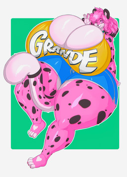 anthro big_breasts breasts cleavage_cutout clothed clothing cutout female fur huge_breasts hyper hyper_breasts looking_at_viewer markings pink_body solo spots spotted_body spotted_fur thick_thighs spongebandimark snow_(ablimpfox) felid mammal pantherine snow_leopard absurd_res hi_res