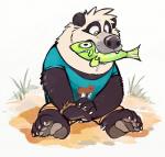 4_toes anthro barefoot black_pawpads claws clothed clothing feet fur male pawpads soles solo toes super-tuler tairu bear giant_panda mammal 2016 hi_res