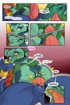 2:3 absurd_res anthro anus balls blue_body bodily_fluids bulbasaur butt chest_scar comic cowgirl_position dialogue digital_media_(artwork) duo english_text eyelashes fainting female from_front_position garchomp generation_1_pokemon generation_4_pokemon genital_fluids genitals green_body heart_symbol hi_res internal looking_pleasured lying male male/female master nintendo nude on_back on_bottom on_top open_mouth penetration penile_spines penis piercing pokemon pokemon_(species) pussy_sounding red_eyes scalesindark scalie scar sex simple_background slave tears text unusual_bodily_fluids unusual_genital_fluids unusual_tears urethral urethral_penetration urine vaginal_fluids watersports