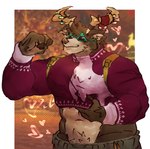 anthro antlers clothed clothing eyewear horn male muscular raised_clothing raised_shirt raised_topwear shirt solo sunglasses topwear darkdotcom2 epic_games fortnite dolph_(fortnite) deer mammal new_world_deer reindeer hi_res