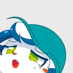 ambiguous_gender bangs blue_eyebrows blue_hair blush bouncing clothing dialated_pupils eyebrows green_eyes hair hat headgear headwear looking_pleasured open_mouth simple_background small_nose solo white_background white_hair unknown_artist dragonet_(yonkagor) domestic_cat felid feline felis humanoid mammal 1:1 animated headshot_portrait high_framerate loop portrait unfinished