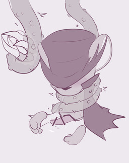 anthro blush blush_lines bodily_fluids censor_bar censored_genitalia censored_penis claws erection genital_fluids genitals ineffective_censorship leaking_precum male male_anthro obscured_eyes penis precum restrained restrained_arms restrained_by_tentacles simple_background solo sweat sweatdrop tapering_penis tentacles wearing_hat white_background ariarik_o0 kirby_(series) kirby_squeak_squad nintendo daroach mammal murid murine rat rodent 2021 censored digital_drawing_(artwork) digital_media_(artwork) hi_res monochrome
