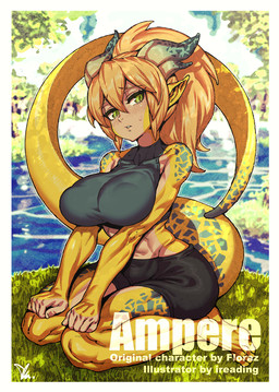 abs bangs barefoot big_breasts blonde_hair blush blush_lines bodily_fluids bottomwear breasts clothing crop_top feet female gradient_horn grass hair half-closed_eyes hand_on_knee hand_on_leg horn kneeling long_hair long_tail looking_at_viewer markings multicolored_body muscular muscular_female muscular_humanoid narrowed_eyes outside plant pointy_ears ponytail scale_markings scales shirt shorts sleeveless_topwear solo spandex spandex_shorts sweat tail text tied_hair tight_bottomwear tight_clothing tight_shorts topwear water yellow_body yellow_eyes ireading62 mythology ampere_(character) animal_humanoid dragon dragon_humanoid humanoid mythological_creature mythological_scalie scalie 2021 english_text hi_res