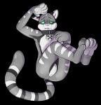 anthro bell biped black_background black_outline bulge collar featureless_crotch feet feet_together glistening glowing glowing_eyes hindpaw hypnosis inflatable latex looking_at_viewer male markings mind_control nude outline pawpads paws ringed_eyes simple_background solo striped_markings striped_tail stripes tail tail_markings toony cubi nivomi animate_inanimate domestic_cat felid feline felis living_inflatable mammal 2016 digital_media_(artwork) full-length_portrait portrait