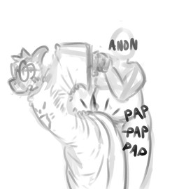 anthro duo faceless_character faceless_male looking_pleasured male male/male penetration carrydraws deltarune undertale undertale_(series) anon ralsei bovid caprine goat mammal hi_res monochrome