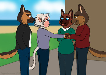 5_fingers anthro bottomwear breasts brown_body brown_fur clothed clothed_anthro clothed_female clothed_male clothing female fingers fur furniture group hair hand_holding humanoid_hands male male/female meeting_the_parents open_mouth open_smile pants shirt smile topwear white_body white_fur white_hair emperorstarscream nintendo star_fox fan_character lilith_macaco pete_shepherd canid canine canis domestic_dog german_shepherd haplorhine herding_dog mammal monkey pastoral_dog primate story story_in_description father_(lore) father_and_child_(lore) father_and_son_(lore) mother_(lore) mother_and_child_(lore) mother_and_son_(lore) parent_(lore) parent_and_child_(lore) parent_and_son_(lore) son_(lore)