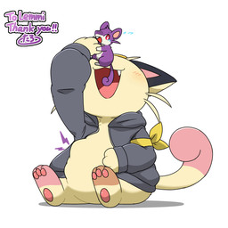 ambiguous_gender anthro bodily_fluids clothing feral grey_clothing grey_hoodie grey_topwear hoodie internal male multiple_prey oral_vore size_difference struggling struggling_prey topwear unwilling_prey vore wiggle tontaro nintendo pokemon lemmi_the_meowth generation_1_pokemon meowth pokemon_(species) rattata shiny_pokemon 1:1 2d_animation animated