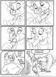 age_difference anthro bear comic dialogue disembodied_penis disney duo english_text erection fbz fellatio female female_penetrated genitals greyscale hi_res kit_cloudkicker licking male male/female male_penetrating male_penetrating_female mammal monochrome older_female oral oral_penetration penetration penile penis penis_lick rebecca_cunningham sex speech_bubble talespin text tongue tongue_out younger_male