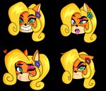 accessory angry anthro blonde_hair blush female flower flower_in_hair fur hair hair_accessory heart_symbol kissy_face looking_at_viewer one_eye_closed orange_body orange_fur plant simple_background smile solo tongue tongue_out transparent_background upset wink boleroofbooty activision crash_bandicoot_(series) coco_bandicoot bandicoot mammal marsupial absurd_res alpha_channel hi_res