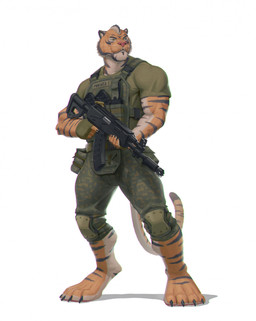 anthro army army_clothing army_outfit army_uniform barefoot biceps bottomwear bulletproof_vest camo camo_bottomwear camo_clothing camo_pants camo_print camo_topwear camo_vest clothing feet fingerless_gloves fur gloves green_bottomwear green_clothing green_fingerless_gloves green_gloves green_handwear green_pants green_shirt green_topwear green_vest gun handwear holding_gun holding_object holding_ranged_weapon holding_rifle holding_weapon knee_pads male manly markings military military_clothing military_pants military_uniform military_vest mohawk muscular muscular_anthro muscular_male orange_body orange_fur pants pattern_bottomwear pattern_clothing pattern_pants pattern_topwear pattern_vest ranged_weapon rifle shadow shirt simple_background soldier solo standing striped_body striped_fur striped_markings striped_tail stripes tactical tactical_belt tactical_gear tactical_gloves tactical_load_carring_vest tactical_pants tail tail_markings thick_arms topwear tough_guy uniform vest warrior weapon whiskers white_background furayob mykyta_(fenrir_garou) felid feline mammal pantherine tiger hi_res