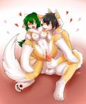 2014 anthro anthro_on_anthro biceps big_dom_small_sub black_hair black_nose blue_eyes blush breasts canid canine canis countershading domestic_cat domestic_dog dominant duo erection felid feline felis female genitals green_eyes green_hair hair haruz heart_symbol hi_res humanoid_genitalia humanoid_penis interspecies larger_male male male/female mammal muscular nipples nude one_eye_closed open_mouth pecs penis pussy simple_background size_difference smaller_female sollyz spread_legs spreading sundyz