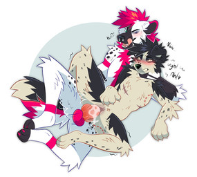 andromorph andromorph/male andromorph_anthro andromorph_penetrated anthro anthro_on_anthro anthro_penetrated anthro_penetrating anthro_penetrating_anthro balls barbell_piercing bared_teeth big_clitoris bite_mark black_body black_fur black_hair blush brown_eyes circular_barbell_piercing clitoris duo facial_piercing front_view fur genitals green_eyes hair heterochromia intersex intersex/male intersex_anthro intersex_penetrated licking licking_lips licking_own_lips male male_anthro male_penetrating male_penetrating_andromorph male_penetrating_intersex markings mastectomy_scar narrowed_eyes nose_piercing nude penetration penile penile_penetration penis_in_vagina piercing purple_eyes red_balls red_hair red_markings scar septum_circular_barbell septum_piercing sex spread_legs spreading tongue tongue_out vaginal vaginal_penetration white_body white_fur princelykaden kaden_(princelykaden) loksis border_collie canid canine canis collie domestic_dog herding_dog hyena mammal pastoral_dog sheepdog male_(lore)
