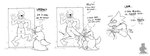 anthro bodily_fluids boxer_briefs bra breasts cartoon_physics clothing coat dialogue duo eye_patch eyewear female flattened glasses lab_coat muscular muscular_humanoid smile standing surprise sweat tail text thick_tail thick_thighs topwear underwear eccentricchimera undertale undertale_(series) alphys undyne animal_humanoid fish fish_humanoid humanoid marine marine_humanoid reptile scalie 2021 english_text hi_res