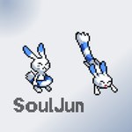 ambiguous_gender anthro blue_body blue_fur eyes_closed fur happy jumping open_mouth serious simple_background solo white_background white_body white_fur souljun 2024_pokemon_gigaleak beta_pokemon_games nintendo pokemon beta_pokemon_(species) lagomorph mammal warabbit 1:1 2024 digital_media_(artwork) english_description pixel_(artwork)