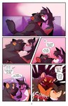 anthro blush dialogue duo embarrassed furniture kissing licking_tongue making_out male male/male navel nipples nude sofa text purplecider dylan_(purplecider) wallace_(purplecider) canid canine fox gulonine mammal marten mustelid musteline absurd_res comic english_text hi_res