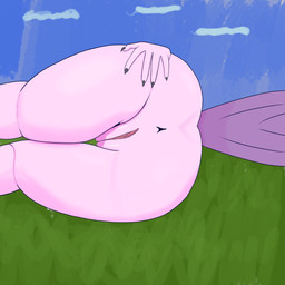 anthro anus butt claws feathered_tail feathers female genitals lying on_side pink_body presenting presenting_anus presenting_vulva simple_background solo spread_butt spreading tail vulva basaltara kayleigh_(basaltara) avian absurd_res hi_res shaded