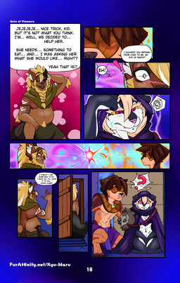 anthro bodily_fluids crying dialogue female group male rivals speech_bubble tears text trio kyu-maru ember_siegfried canid canine canis demon domestic_cat domestic_dog felid feline felis hybrid lion mammal pantherine absurd_res comic english_text hi_res url