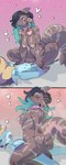 age_difference anthro black_body black_hair black_skin blonde_hair blue_body blue_skin bouncing_breasts breasts chain claws collar cowgirl_position crouching dark_body dark_skin duo eyes_closed fangs female femboy from_front_position gills green_hair grey_body grey_skin hair hand_on_leg hand_on_thigh hanging_breasts happy happy_sex heart_symbol larger_female looking_at_another looking_at_partner male male/female married_couple mature_female moan mommy_kink multicolored_body multicolored_hair nipples nude nude_anthro nude_female nude_male older_female on_bottom on_top penetration penile penile_penetration purple_eyes scar sex sharp_teeth sitting_on_another size_difference smaller_male spiked_collar spikes striped_body stripes teeth two_panel_image two_tone_body two_tone_hair younger_male sugata1616 yokai_love_you! akiko_samemoto_(blargen69) ichiro_samemoto_(blargen69) fish mackerel_shark marine shark sleeper_shark squaliform thresher_shark absurd_res chromatic_aberration comic hi_res
