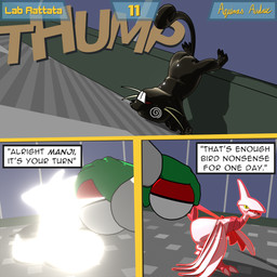 ambiguous_gender clothing dialogue dialogue_box feral gloves handwear latex latex_clothing latex_skinsuit onomatopoeia open_mouth page_number pokeball skinsuit sound_effects spiral spiral_eyes tail teeth text tight_clothing using_pokeball wings yellow_eyes aquinas_audax nintendo pokemon avian bird generation_1_pokemon generation_2_pokemon generation_5_pokemon human mammal murid murine pokemon_(species) rat rattata reptile rodent scalie serperior skarmory snake 1:1 3d_(artwork) absurd_res blender_(artwork) blender_eevee_(artwork) comic digital_media_(artwork) english_text hi_res signature