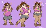 anthro barefoot base_one_layout basic_sequence bottomwear breast_growth breasts brown_hair clothing eyewear feet female gender_transformation glasses growth hair linear_sequence long_ears looking_at_viewer male mtf_transformation navel one_row_layout pants pink_nose rectangular_glasses shirt smile solo standing surprise three_frame_image three_frame_sequence topwear transformation transformation_sequence la-frugele lagomorph leporid mammal rabbit 2020 hi_res sequence