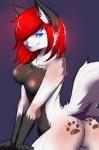 anthro blue_eyes breasts butt butt_markings female footprint fur hair hair_over_eye looking_at_viewer markings nipple_piercing nipples nude one_eye_obstructed pawprint pawprint_(marking) piercing red_hair simple_background smile solo naomy leah_(lipton) canid canine fox mammal digital_media_(artwork) hi_res shaded sketch