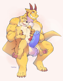animal_genitalia animal_penis anthro balls blue_penis canine_genitalia canine_penis comparing comparing_penis duo erection genitals humanoid_genitalia humanoid_penis knot male male/male nude penis penis_size_difference size_difference tail 7thmeta mythology jumper_(character) niri_(character) canid canine canis domestic_dog dragon mammal mythological_creature mythological_scalie scalie shiba_inu spitz absurd_res hi_res