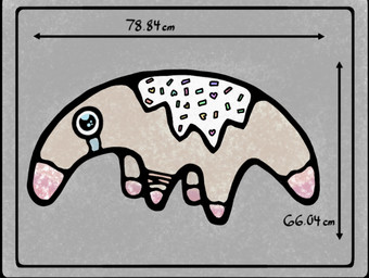 ambiguous_gender bandage bandaged_leg black_text bodily_fluids cookie cookie_tray dipstick_tail directional_arrow feet feral flour food frosting glistening glistening_eyes leg_markings lying markings metric_unit on_side pink_feet pink_nose side_view socks_(marking) solo sprinkles tail tail_markings tears text wahoo-fish the_backrooms zooliminology_project animate_inanimate food_creature golbo_(zooliminology) living_cookie 2024 colored