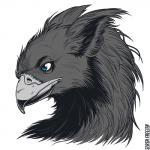 beak blue_eyes feral simple_background solo white_background slash_freezen mythology avian gryphon mythological_avian mythological_creature 1:1 digital_media_(artwork) headshot_portrait icon portrait