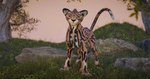 black_nose feral fur grass male nature outside plant rock solo sunrise sunset tail whiskers ruark cheetah felid feline felis king_cheetah mammal 3d_(artwork) digital_media_(artwork) hi_res