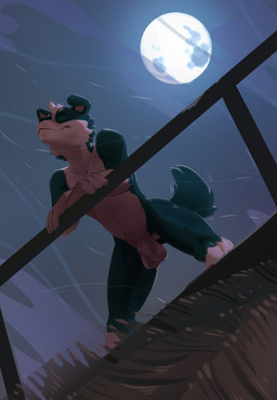 animal_genitalia balls black_body black_fur casual_nudity eyes_closed fence full_moon fully_sheathed fur genitals low-angle_view male markings moon night nude outdoor_nudity outside sheath sky solo tail white_body white_fur white_markings wind beefrequency border_collie canid canine canis collie domestic_dog herding_dog mammal pastoral_dog sheepdog digital_media_(artwork) hi_res