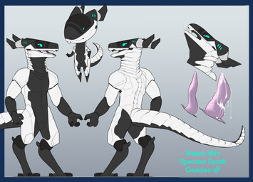angry anthro belly black_belly black_chest blep blue_eyes bodily_fluids chibi cum digitigrade ejaculation facial_markings gender_symbol genital_fluids genitals head_markings knot knotted_penis leg_markings looking_at_viewer looking_back looking_back_at_viewer machine male male_symbol markings mask_(marking) penis pink_penis simple_background socks_(marking) solo symbol tongue tongue_out white_body ore4 silv-3r robot robot_anthro synth_(vader-san) hi_res model_sheet