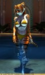 anthro big_breasts bikini black_body black_fur black_stripes breasts claws cleavage clothed clothing detailed_background female fingers fur hair highlights_(coloring) inside long_hair long_tail looking_at_viewer markings multicolored_body multicolored_fur multicolored_hair navel orange_body orange_fur orange_hair ponytail side_boob solo striped_body striped_fur striped_markings striped_tail stripes swimming_pool swimwear tail tail_markings two-piece_swimsuit two_tone_hair under_boob water white_body white_fur white_hair white_highlights wide_hips yellow_bikini yellow_clothing yellow_eyes yellow_swimwear viper-desires petruz_(modeler) jun_(petruz) felid mammal pantherine tiger 2023 3d_(artwork) artist_name digital_media_(artwork) source_filmmaker_(artwork) watermark