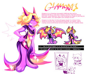 3_toes 5_fingers anthro black_clothing black_dress blonde_hair claws clothing curly_hair dress feet female fingers grin hair hand_on_hip horn pink_clothing pink_dress pink_horn red_eyes simple_background slit_dress smile solo sparkles standing text toes white_background wing_claws wings yellow_sclera yellow_wings playcenter deltarune european_mythology mythology undertale_(series) how_to_draw_dragons susie_(deltarune) dragon mythological_creature mythological_scalie scalie western_dragon english_text hi_res